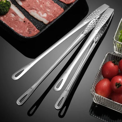 Pinça de Cozinha em Aço Inoxidável – Ideal para Churrasco, Grelhados e Serviço de Alimentos – 24cm ou 28cm