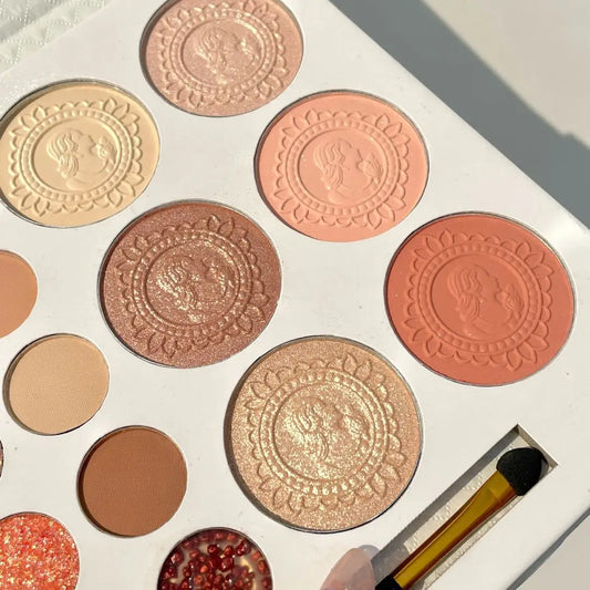 Paleta de Sombras 26 Cores – Matte, Iluminador e Blush