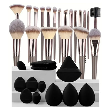 Kit de Pincéis de Maquiagem Profissional – 3 a 20 Peças