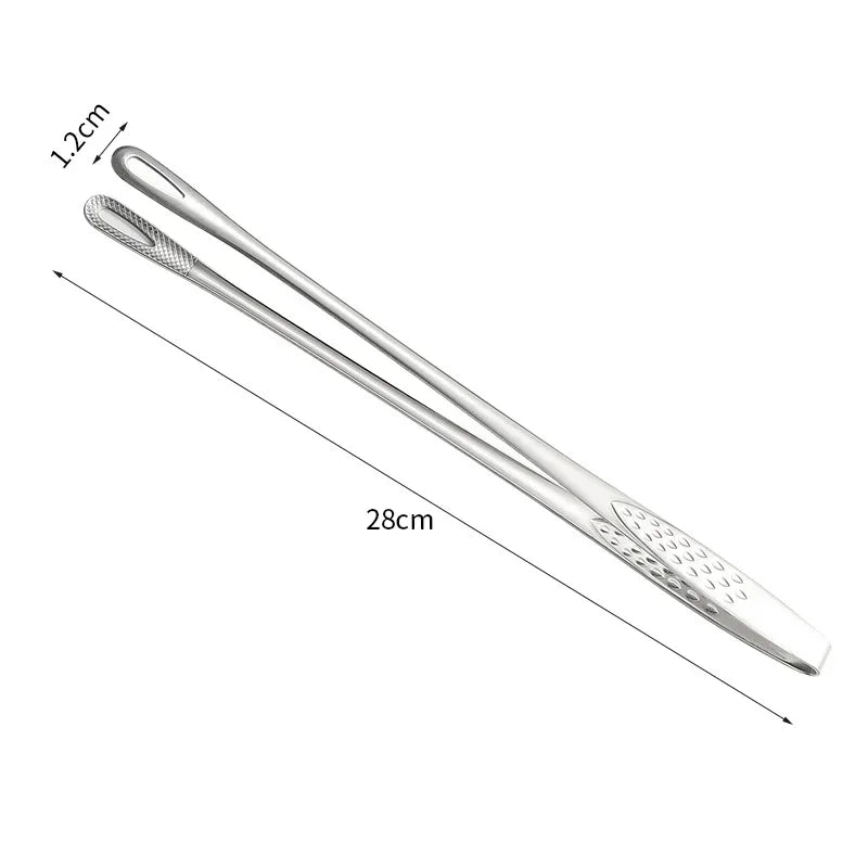 Pinça de Cozinha em Aço Inoxidável – Ideal para Churrasco, Grelhados e Serviço de Alimentos – 24cm ou 28cm