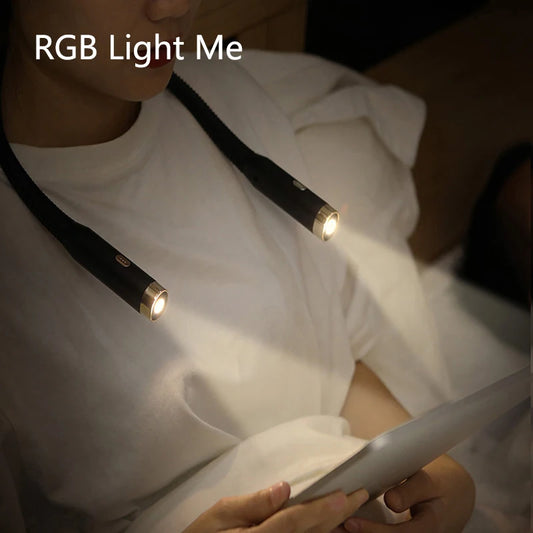 Luz de Leitura Flexível para Pescoço – 4 LEDs Ajustáveis