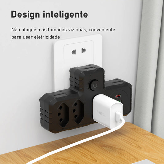 Conversor de Plugue USB COIBEU – Com Portas de Carregamento USB