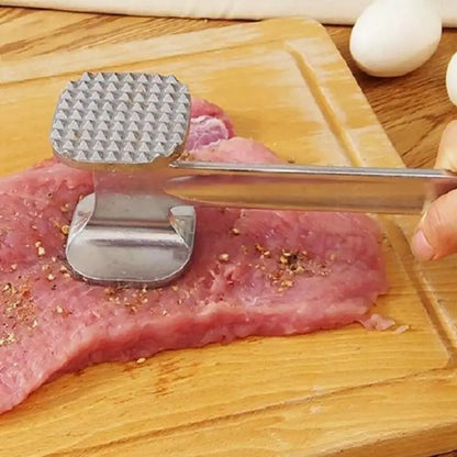 Martelo Amaciante de Carne Inox – Ferramenta Manual para Bife, Frango, Porco