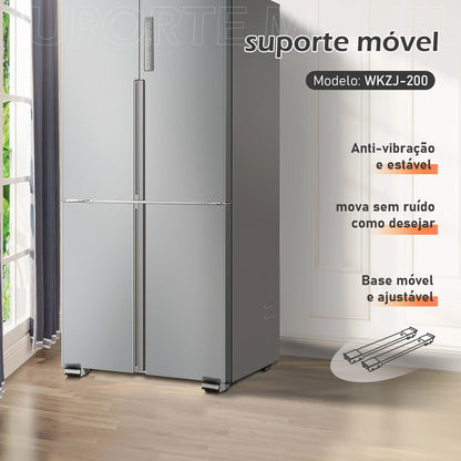 Suporte Universal Ajustável para Geladeira, Máquina de Lavar e Móveis