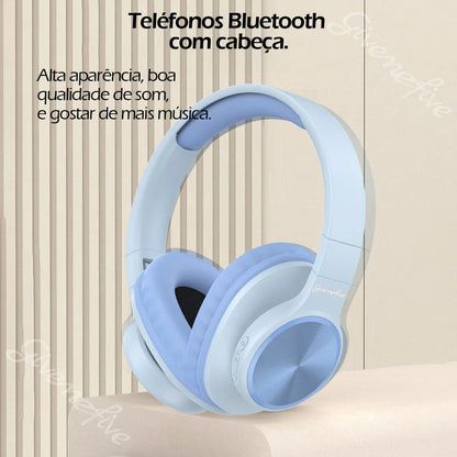Fone de Ouvido Sem Fio P202 com Iluminação e Redução de Ruído – Bluetooth