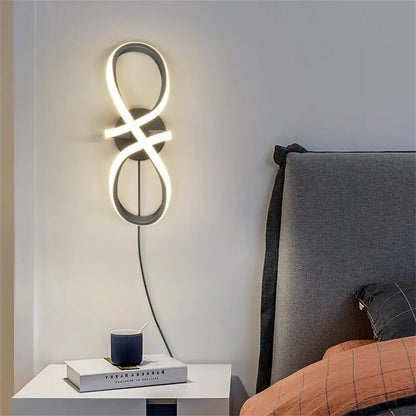 Arandela Minimalista Moderna LED – Preto/Branco