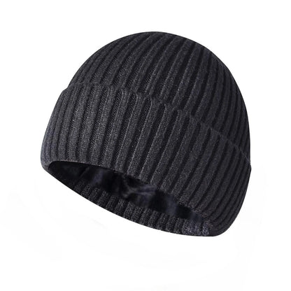Touca de Lã Grossa com Forro Interno de Veludo – Gorro Unissex para Inverno