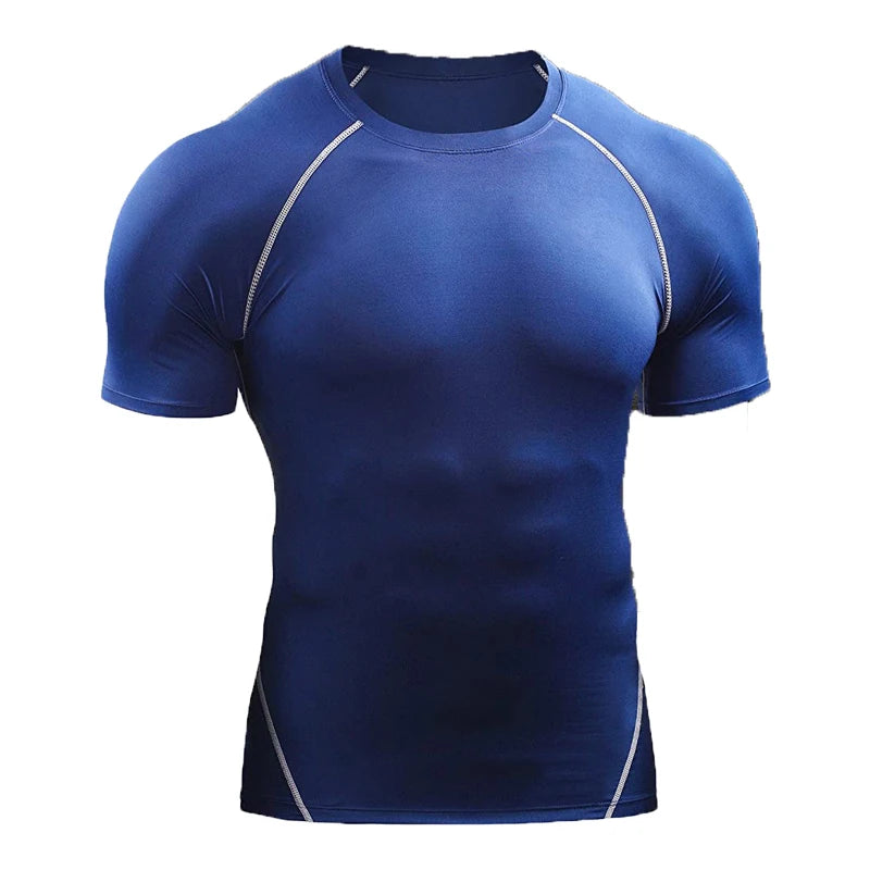 Camiseta de Compressão Masculina 2025 – Secagem Rápida, Elástica