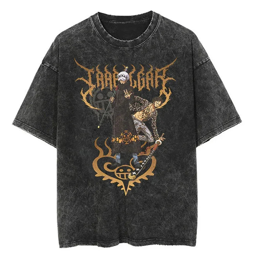Camiseta Unissex Oversized Estilo Harajuku – Estampa One Piece