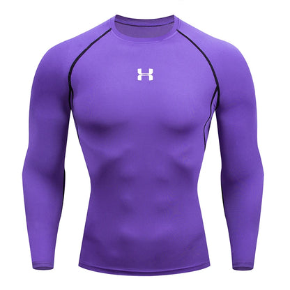 Camiseta de Compressão Masculina Manga Longa – Esportiva, Fitness