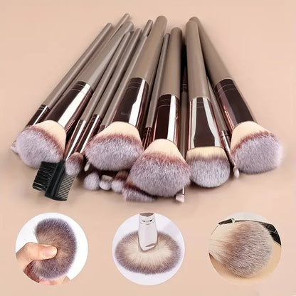 Kit de Pincéis de Maquiagem Profissional – 3 a 20 Peças