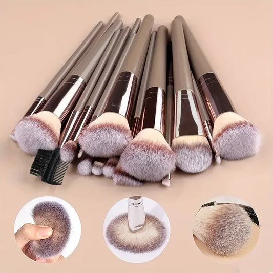 Kit de Pincéis de Maquiagem Profissional – 3 a 20 Peças