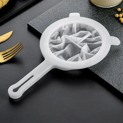 Peneira Fina de Nylon 200 Mesh – Utensílio de Cozinha Multiuso para Suco, Leite de Soja, Café
