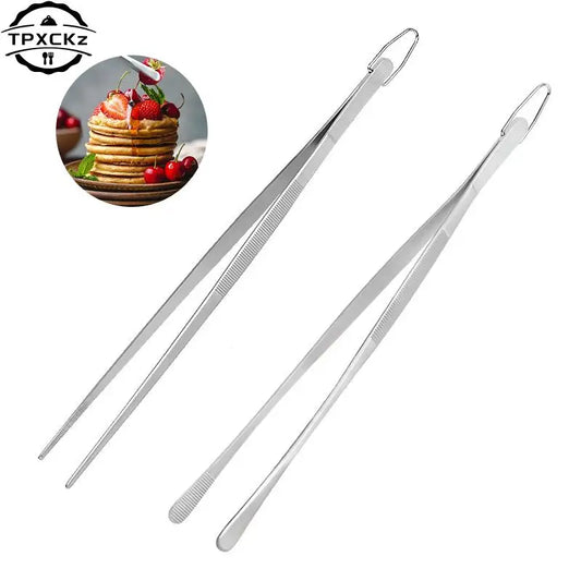 Pinça de Cozinha Extra Longa em Aço Inox