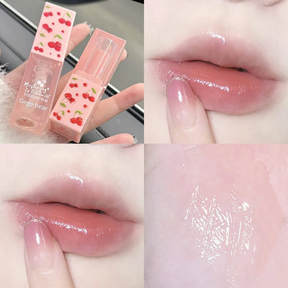Kit de Balm e Óleo Labial Hidratante de Cereja Gege Bear