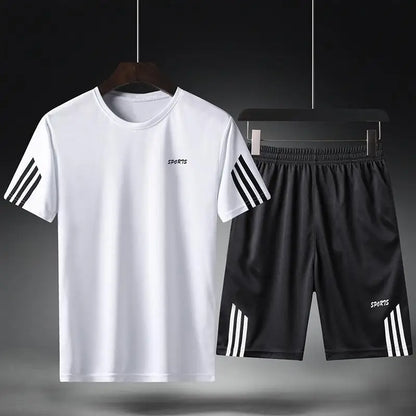 Conjunto Esportivo Masculino de Verão – Camiseta e Shorts