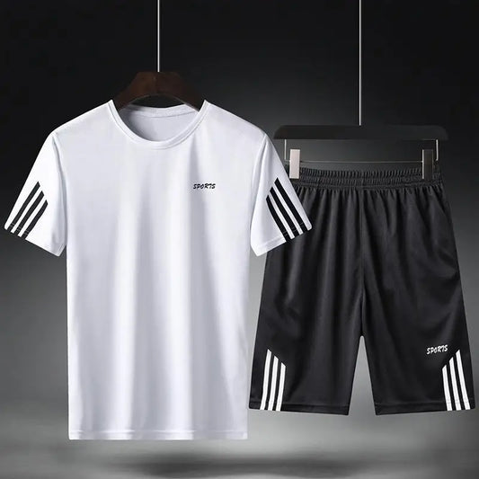 Conjunto Esportivo Masculino de Verão – Camiseta e Shorts