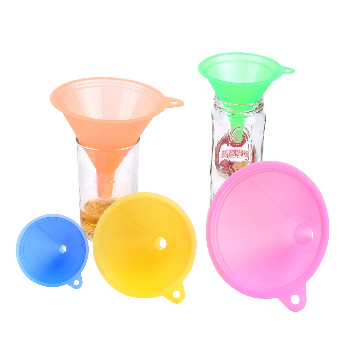 Conjunto 5 Peças Mini Funis – Para Cozinha, Bar, Perfumes e Cosméticos