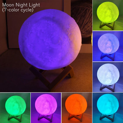 Luminária Lua LED Decorativa – Luz Noturna Atmosférica