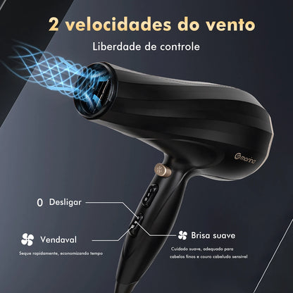 Secador de Cabelo Profissional COIBEU BY-526 com Íons Negativos (Bivolt)