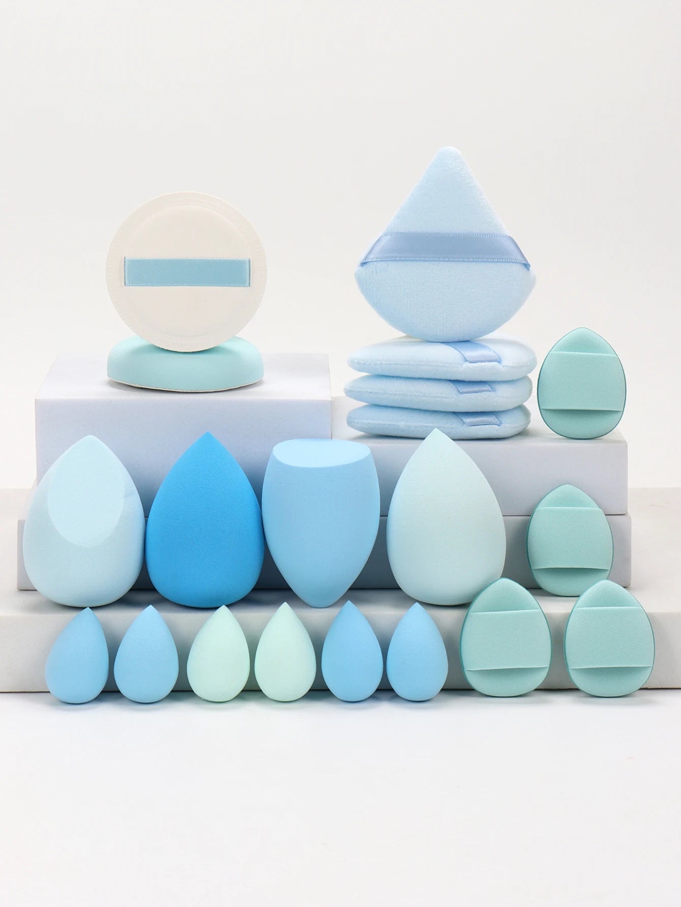 Kit com 20 Esponjas de Maquiagem – Esponjas e Puffs para Base