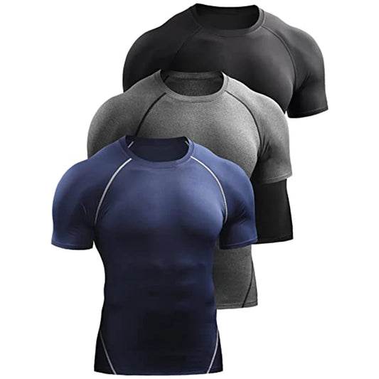 Camiseta de Compressão Masculina 2025 – Secagem Rápida, Elástica