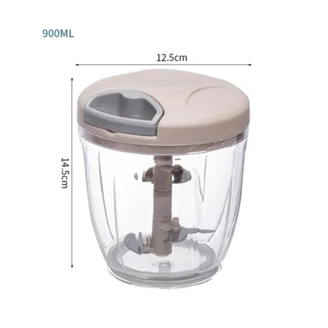 Picador Manual de Alho 500ml ou 900ml – Cortador de Alimentos em Aço Inox e Plástico