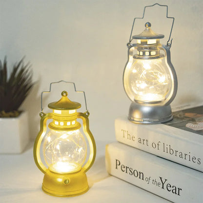 Castiçal Retro em Forma de Lampião – Iluminação Decorativa LED