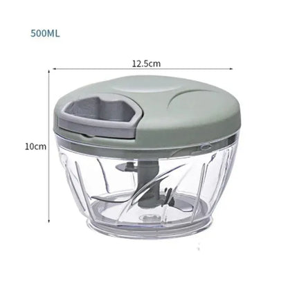 Picador Manual de Alho 500ml ou 900ml – Cortador de Alimentos em Aço Inox e Plástico