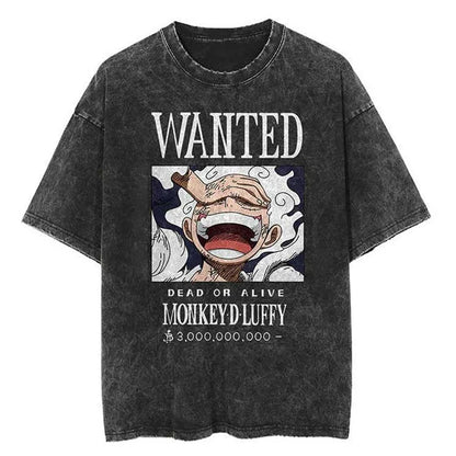Camiseta Unissex Oversized Estilo Harajuku – Estampa One Piece