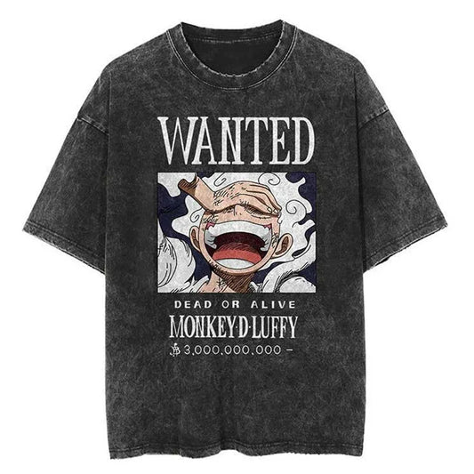 Camiseta Unissex Oversized Estilo Harajuku – Estampa One Piece