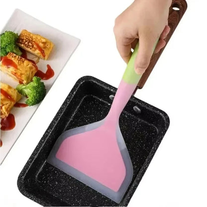 Espátula de Silicone para Cozinha – Pancake, Ovos, Carne, Pizza | Resistente ao Calor