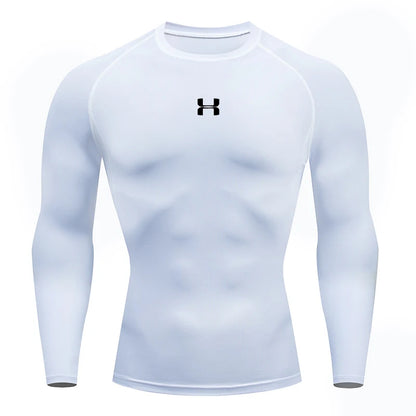 Camiseta de Compressão Masculina Manga Longa – Esportiva, Fitness