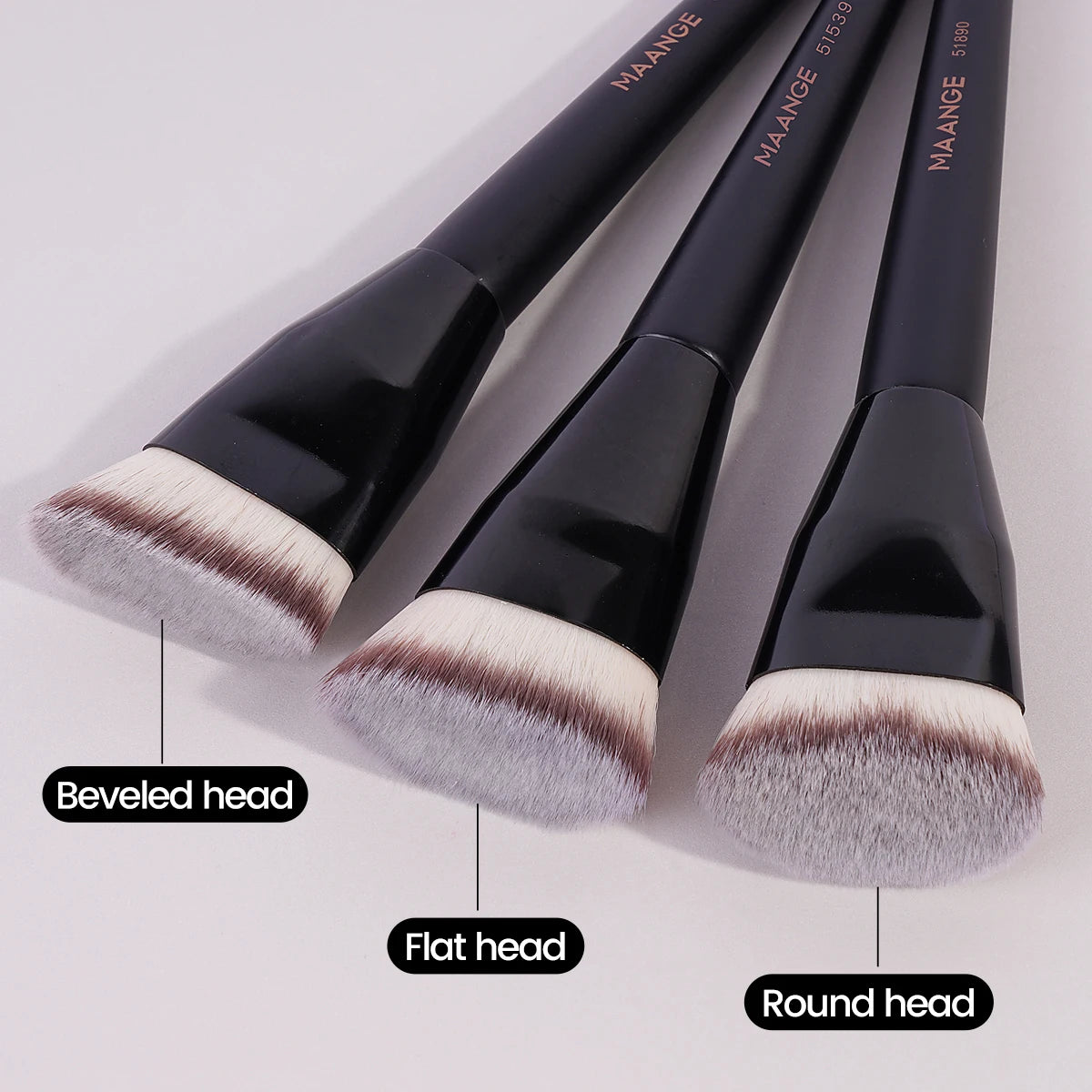 Kit de Pincéis de Maquiagem MAANGE – 3 Peças com Estojo