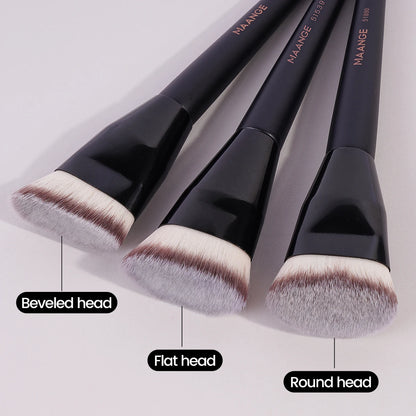 Kit de Pincéis de Maquiagem MAANGE – 3 Peças com Estojo