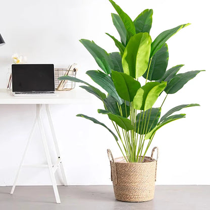 Planta Artificial Tropical – Folhagem de Palmeira/Costela-de-Adão