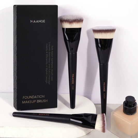 Kit de Pincéis de Maquiagem MAANGE – 3 Peças com Estojo