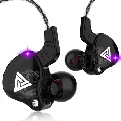 QKZ AK6 – Fone In-Ear Profissional com 6 Drivers Dinâmicos, Áudio Hi-Fi, Graves Poderosos e Microfone Integrado