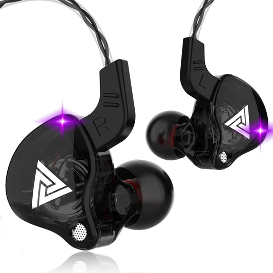 QKZ AK6 – Fone In-Ear Profissional com 6 Drivers Dinâmicos, Áudio Hi-Fi, Graves Poderosos e Microfone Integrado