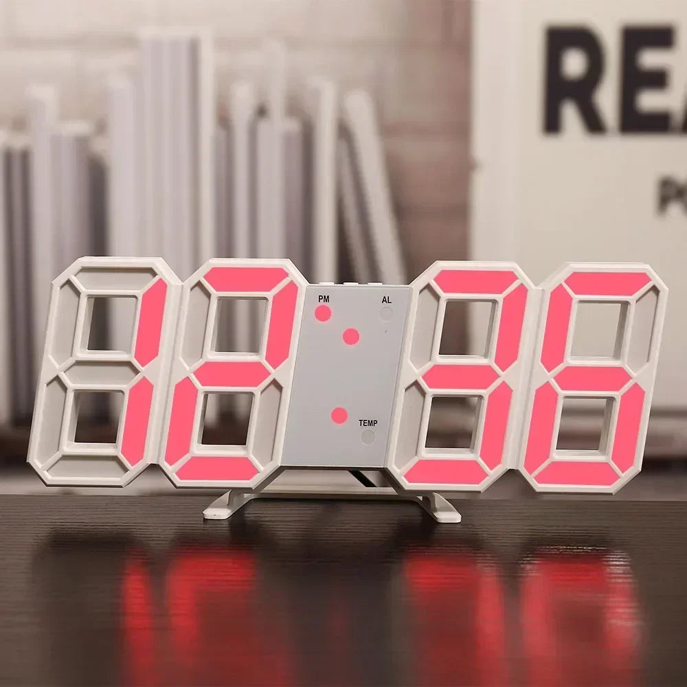 Relógio Digital de Parede 3D LED