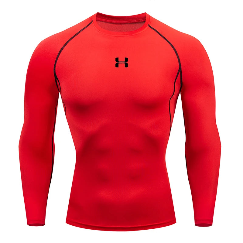 Camiseta de Compressão Masculina Manga Longa – Esportiva, Fitness
