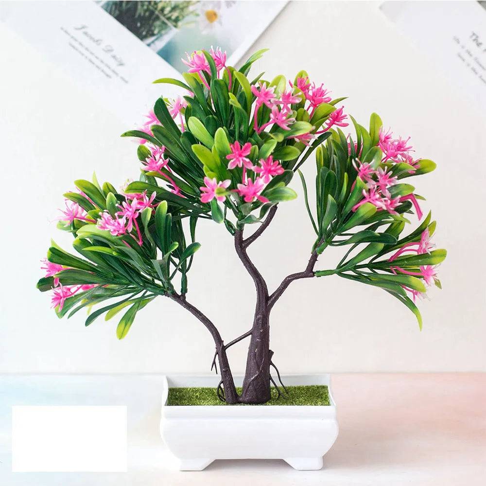 Planta Artificial Bonsai em Vaso – Decoração para Mesa, Casa, Escritório