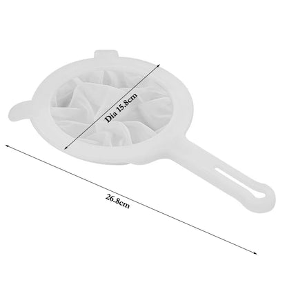 Peneira Fina de Nylon 200 Mesh – Utensílio de Cozinha Multiuso para Suco, Leite de Soja, Café