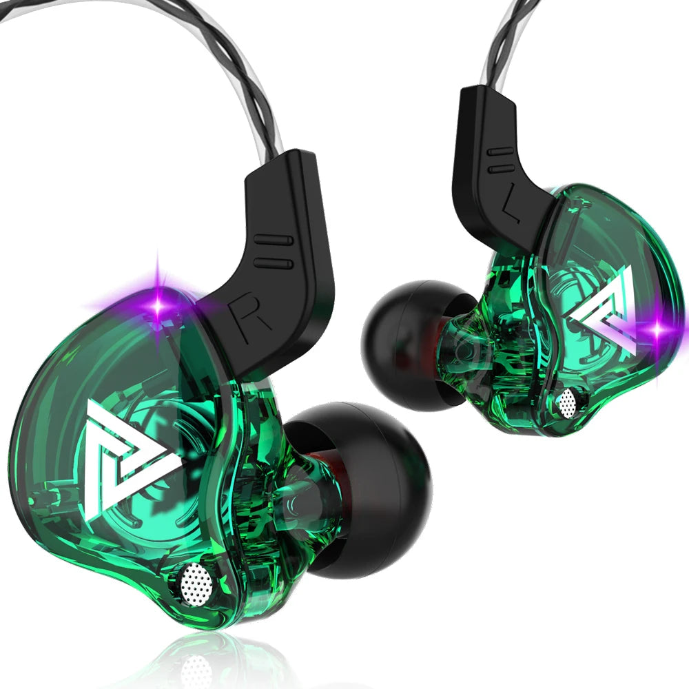 QKZ AK6 – Fone In-Ear Profissional com 6 Drivers Dinâmicos, Áudio Hi-Fi, Graves Poderosos e Microfone Integrado