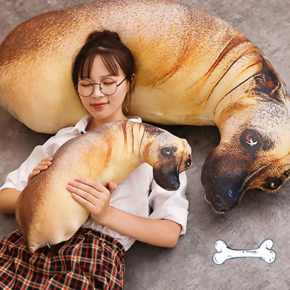 Almofada Decorativa 3D Realista – Formato de Cachorro