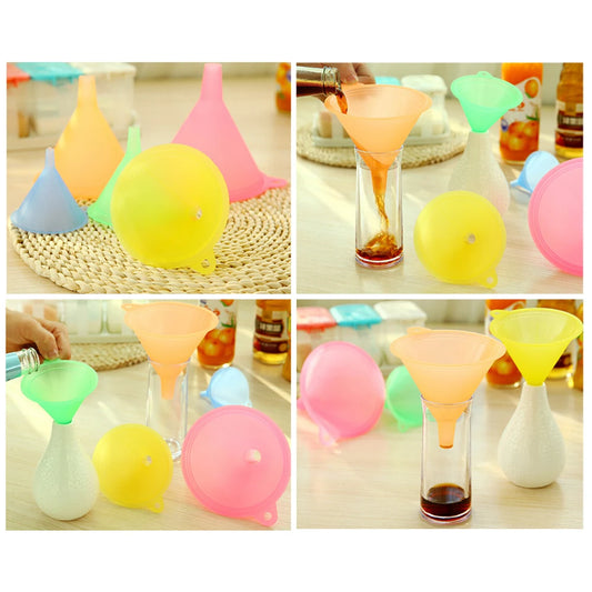 Conjunto 5 Peças Mini Funis – Para Cozinha, Bar, Perfumes e Cosméticos