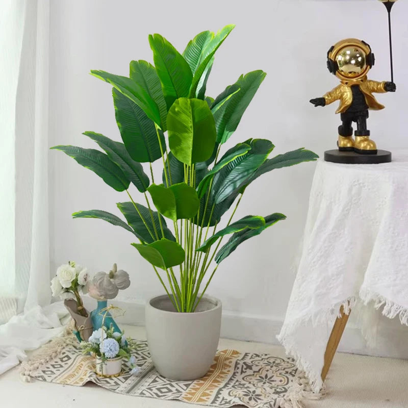 Planta Artificial Tropical – Folhagem de Palmeira/Costela-de-Adão
