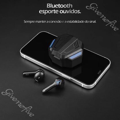 TWS Pro60 Fone Bluetooth 5.1 – À Prova d’Água, com Redução de Ruído e Microfone
