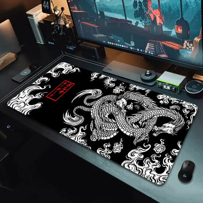 Mousepad Gamer Japonês XXL – Dragão Estilo Anime | Antiderrapante
