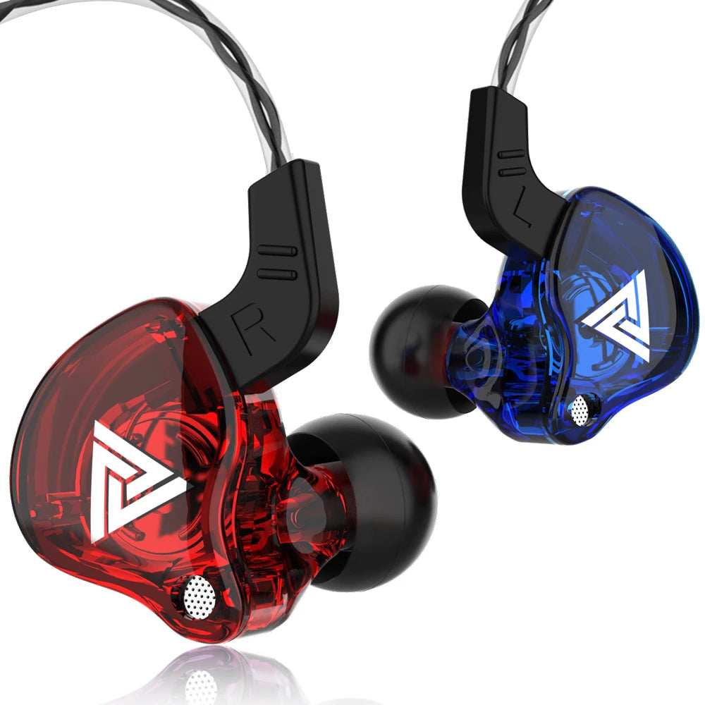 QKZ AK6 – Fone In-Ear Profissional com 6 Drivers Dinâmicos, Áudio Hi-Fi, Graves Poderosos e Microfone Integrado